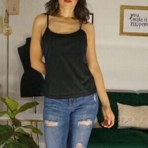 NWOT Kardashian Kollection Black Classic Cami Size L